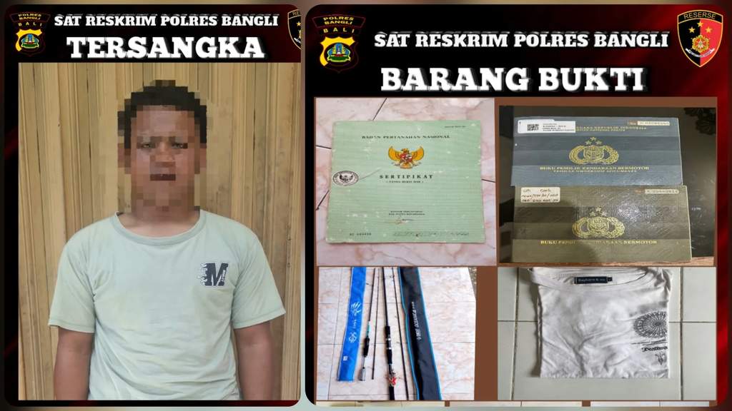 Kantor Polres Bangli tempat penyelidikan kasus pencurian dokumen penting dan perhiasan yang melibatkan kekasih anak korban di wilayah Bali.