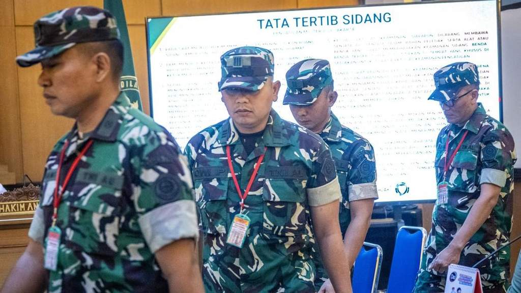 Suasana kantor Yayasan Lembaga Bantuan Hukum Indonesia di Jakarta tempat konferensi pers kasus kekerasan terhadap aktivis KontraS.