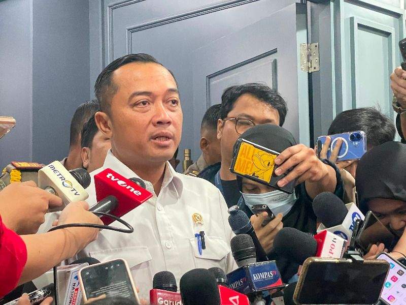 Suasana Kompleks Istana Kepresidenan di Jakarta Pusat saat persiapan menjelang perayaan HUT Kemerdekaan Republik Indonesia.