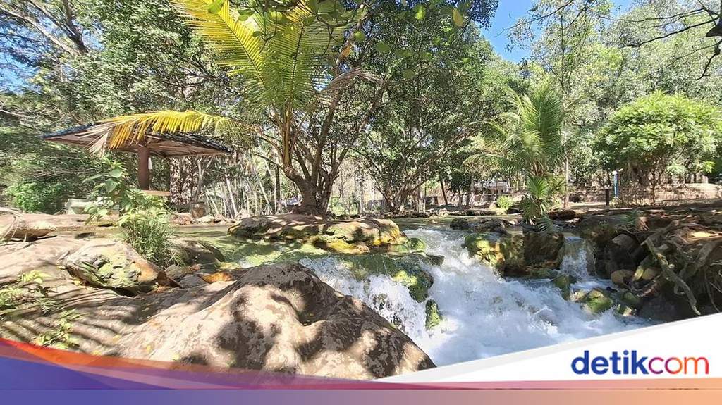 Wisatawan mancanegara menikmati suasana kolam pemandian Air Panas So'a yang dikelilingi pepohonan rimbun di Desa Mengeruda, Ngada, NTT.